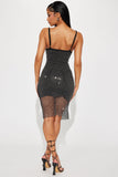 Baddie Uniform Embellished Mini Dress - Lavender