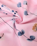 Floral Print Ruffle Hem Split Sleeve Top