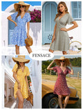Summer Dresses for Women  Empire Waist Floral Spring Knee Length Dress
