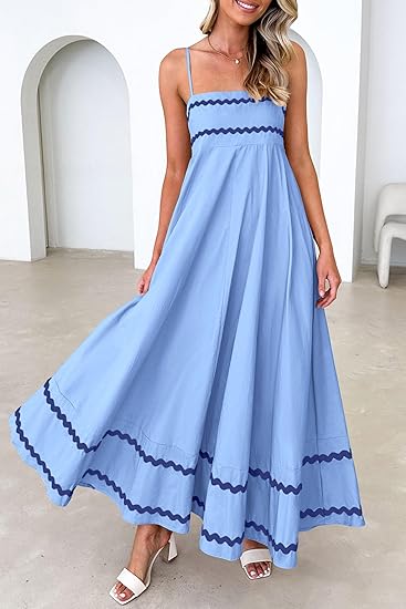 Women's 2026 Summer Flowy Maxi Dress Casual Sleeveless Spaghetti Strap – Divahotcouture