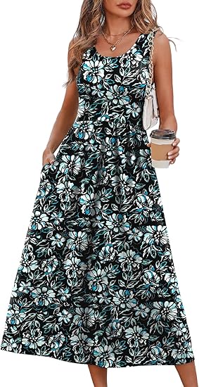 Summer Dresses for Women Flowy Casual Midi Dress Beach Vacation Sundre – Divahotcouture