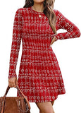 Fall Dresses for Women  Long Sleeve Crew Neck Sweater Dress