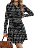 Fall Dresses for Women  Long Sleeve Crew Neck Sweater Dress
