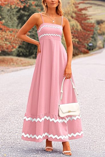 Women's 2026 Summer Flowy Maxi Dress Casual Sleeveless Spaghetti Strap – Divahotcouture