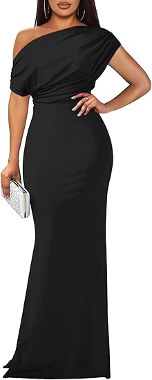 Women's Elegant Sleeveless Off Shoulder Bodycon Long Formal Party Even – Divahotcouture