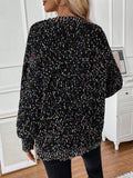 Space Dye Drop Shoulder Sweater