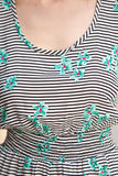 Stripe Floral Print Romper