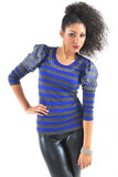 Stripe Embellished Top