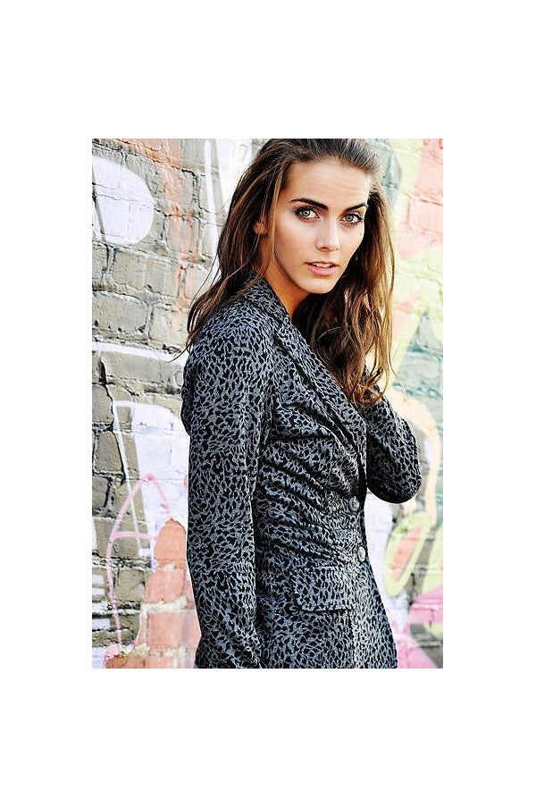 Trendy Leopard Print Blazer
