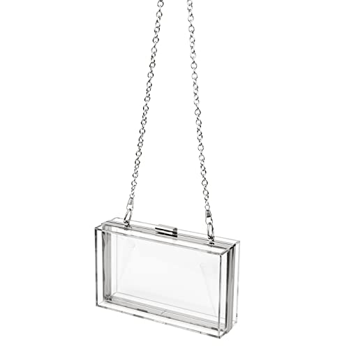 Women Acrylic Transparent Gold star Evening Bags Purses Clutch Vintage Banquet Handbag (Pink) Medium