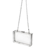 Women Acrylic Transparent Gold star Evening Bags Purses Clutch Vintage Banquet Handbag (Pink) Medium