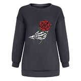 Womens Hoodless Loose Full Zip Sweatshirt Round Neck Casual Pullover Tops Fit Long Sleeve Womens Sweatshirts