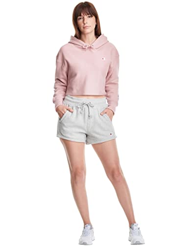 Champion womens Reverse Weave Cropped Cut-off Hoodie, Left Chest C Hooded Sweatshirt, White-549302, XX-Large US