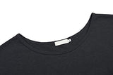 Women Off Shoulder Sweatshirt Slouchy Shirt Long Sleeve Pullover Tops Blue
