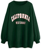 Women's Oversized Crewneck Letter Print Graphic Pullover Dress Sweatshirt