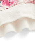 Women's Casual Floral Print Long Sleeve Pullover Tops Baby Blue