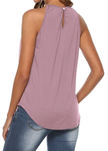 Summer Tops for Women Halter Strappy Tank Tops Casual Sleeveless Workout Shirts Blouses Grey