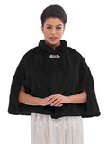 Women's Faux Fur Shawls Cape and Wraps Bridal Cloak Coat Fur Cover Up for Bride and Bridesmaids . (Beige)