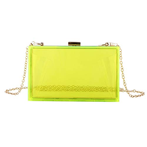 Women Acrylic Transparent Gold star Evening Bags Purses Clutch Vintage Banquet Handbag (Pink) Medium