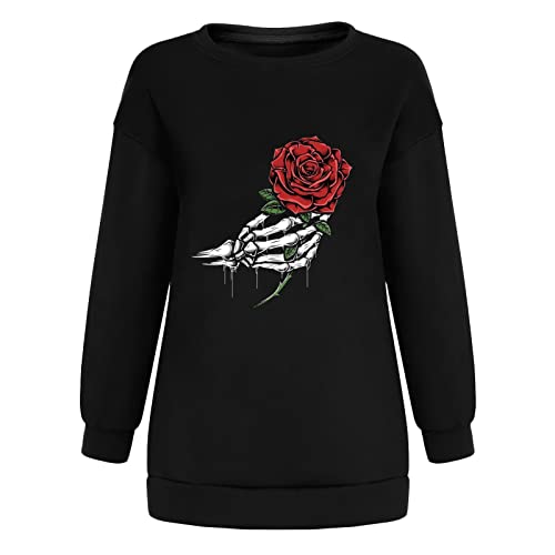 Womens Hoodless Loose Full Zip Sweatshirt Round Neck Casual Pullover Tops Fit Long Sleeve Womens Sweatshirts