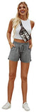 Women's Solid Stretchy Drawstring Waist Track Shorts