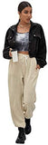 Women's Basic Long Sleeve Collared Press Button Down Cord Jacket Outerwear