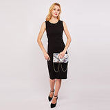 Ladies' Velvet Evening Clutch Handbag Formal Party Clutch For Women With Chain Strap (Rose)