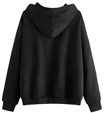 Women's Rocket & Letter Graphic Kangaroo Pocket Long Sleeve Hoodie Sweatshirts