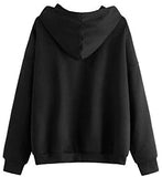 Women's Rocket & Letter Graphic Kangaroo Pocket Long Sleeve Hoodie Sweatshirts
