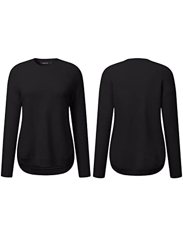 Women's Long Sleeve Oversized Crew Neck Solid Color Knit Pullover Sweater Tops Mocha