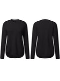 Women's Long Sleeve Oversized Crew Neck Solid Color Knit Pullover Sweater Tops Mocha