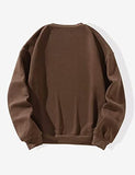 Women Oversized Fleece New York Letter Print Graphic Sweatshirt Long Sleeve Crewneck Pullover Jacket