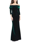 Burgundy Formal Dress for Women Long Sleeve Velvet Maxi Dresses Plus Size Evening Gown for Party SP106,22Plus