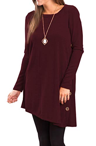 Fall Dresses for Women 2022 Long Sleeve Sweater Dress for Women 2022 Button Side Pullover Sweater Womens Winter Sweatshirt for Women Outfits dresses