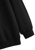 Women's Letter Print Graphic Drop Shoulder Long Sleeve Pullover Sweatshirt