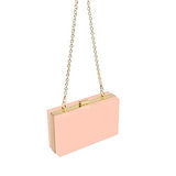 Women Acrylic Transparent Gold star Evening Bags Purses Clutch Vintage Banquet Handbag (Pink) Medium