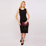 Ladies' Velvet Evening Clutch Handbag Formal Party Clutch For Women With Chain Strap (Rose)