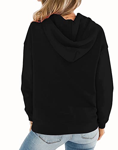 Womens Casual Hoodies Crew Neck Long Sleeve Sweatshirts With Pocket Lightweight Pullover Tops-Gradient