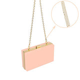 Women Acrylic Transparent Gold star Evening Bags Purses Clutch Vintage Banquet Handbag (Pink) Medium