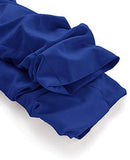 Women's Shawl Collar 3/4 Ruched Sleeve Open Front Blazer Jacket