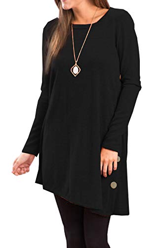 Fall Dresses for Women 2022 Long Sleeve Sweater Dress for Women 2022 Button Side Pullover Sweater Womens Winter Sweatshirt for Women Outfits dresses