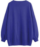 Women's Oversized Crewneck Letter Print Graphic Pullover Dress Sweatshirt