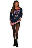 Women's Gray Sequin Snowman Christmas Sweater Size Small