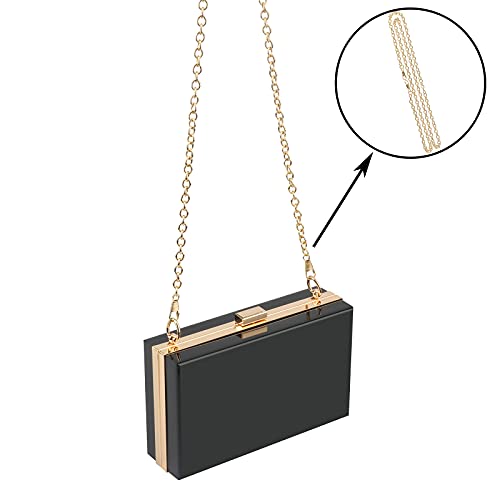 Women Acrylic Transparent Gold star Evening Bags Purses Clutch Vintage Banquet Handbag (Pink) Medium