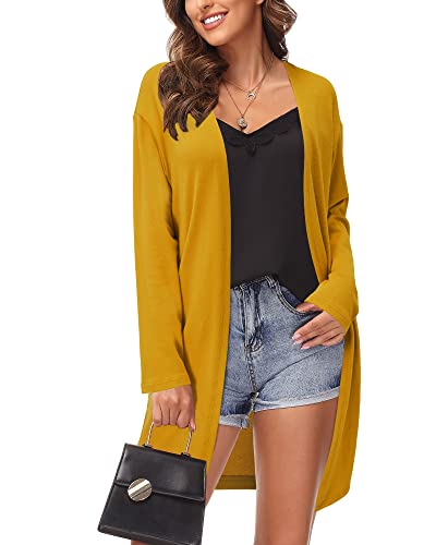 Women's Leopard Print Open Front Cardigan Shirt with Pockets Long Sleeve Lightweight Coat(Leopard01,M)