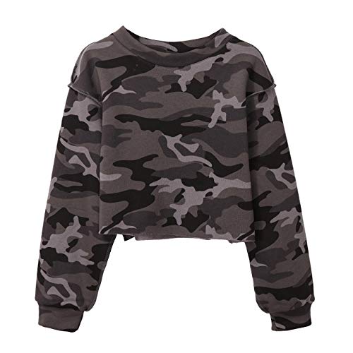 Women Pullover Cropped Hoodies Long Sleeves Sweatshirts Casual Crop Tops for Fall Winter ( Apricot)
