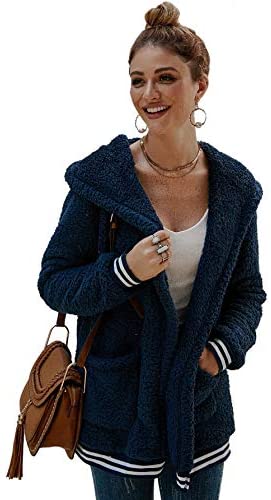 Women's Fauxs Fur Hooded Teddy Coat Long Sleeve Jacket Outwear