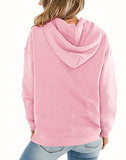 Womens Casual Hoodies Crew Neck Long Sleeve Sweatshirts With Pocket Lightweight Pullover Tops-Gradient