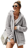 Women's Fauxs Fur Hooded Teddy Coat Long Sleeve Jacket Outwear