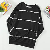 BTFBM Women Sweatshirts Tie Dye Print Striped Color Block Long Sleeve Comfy Loose Soft Casual T Shirts Pullover (S-2XL) (Aztec Print Grey, Small)
